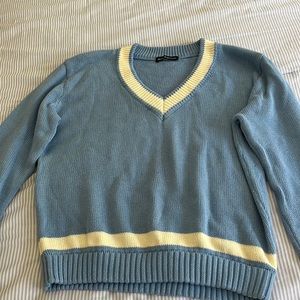 Brandy Melville blue with white stripe sweater!
